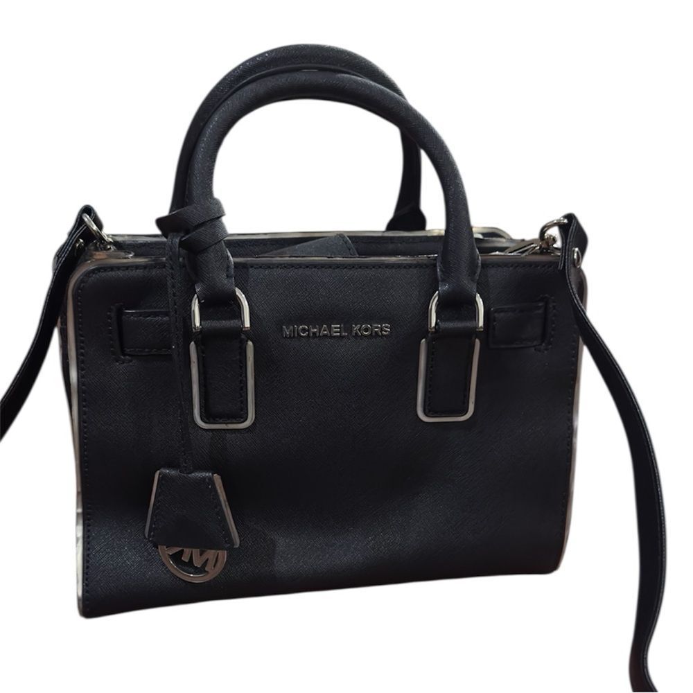 Michael Kors Black Leather Satchel
